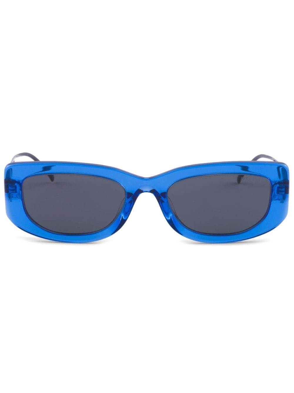 Prada Symbole Transparent Frame Sunglasses In Blue