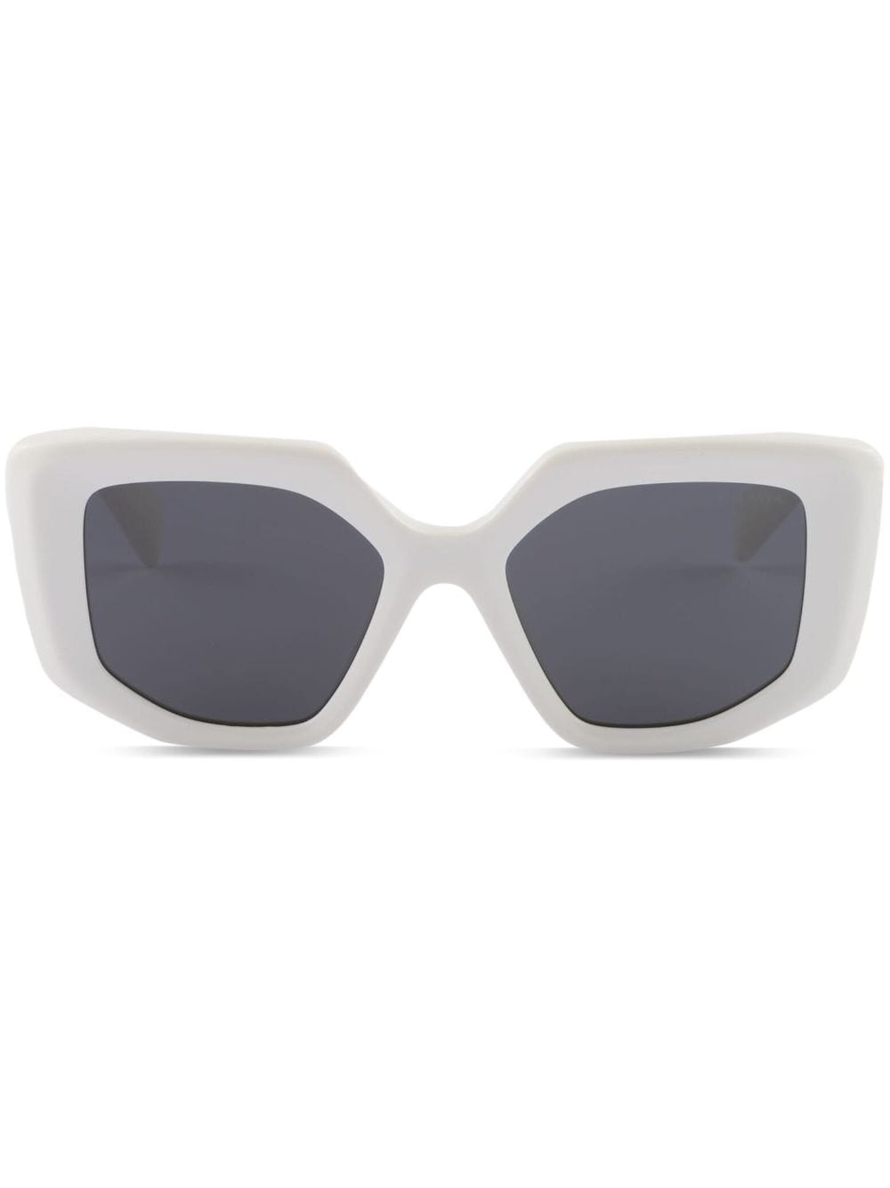 Prada Symbole Triangle-logo Sunglasses In White