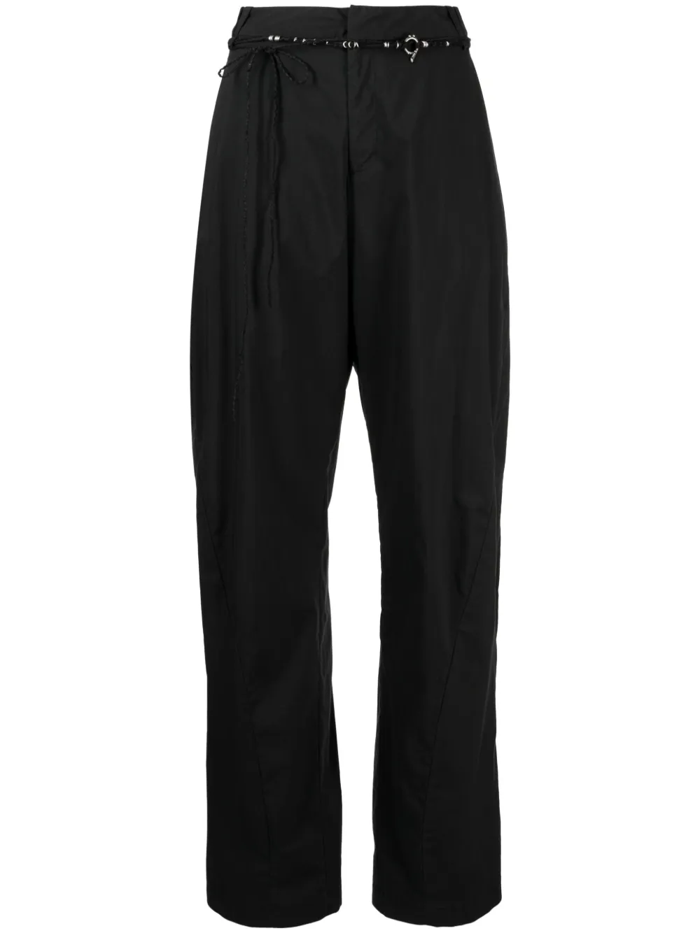 Hyein Seo belted wide-leg trousers - Black