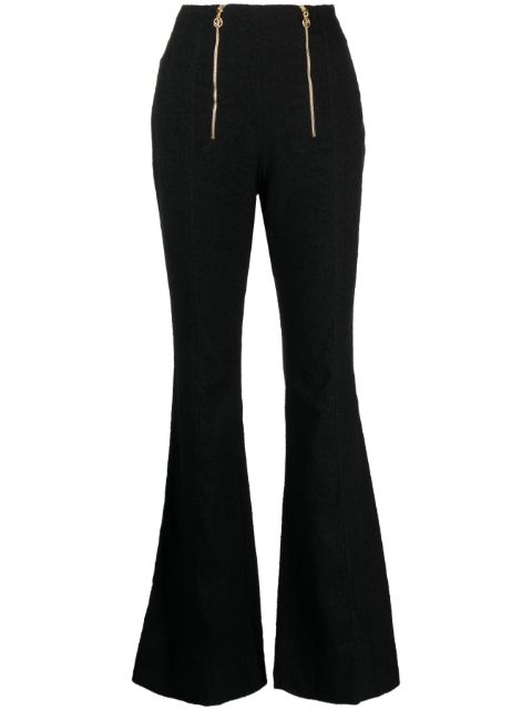 Patou zipped flared trousers