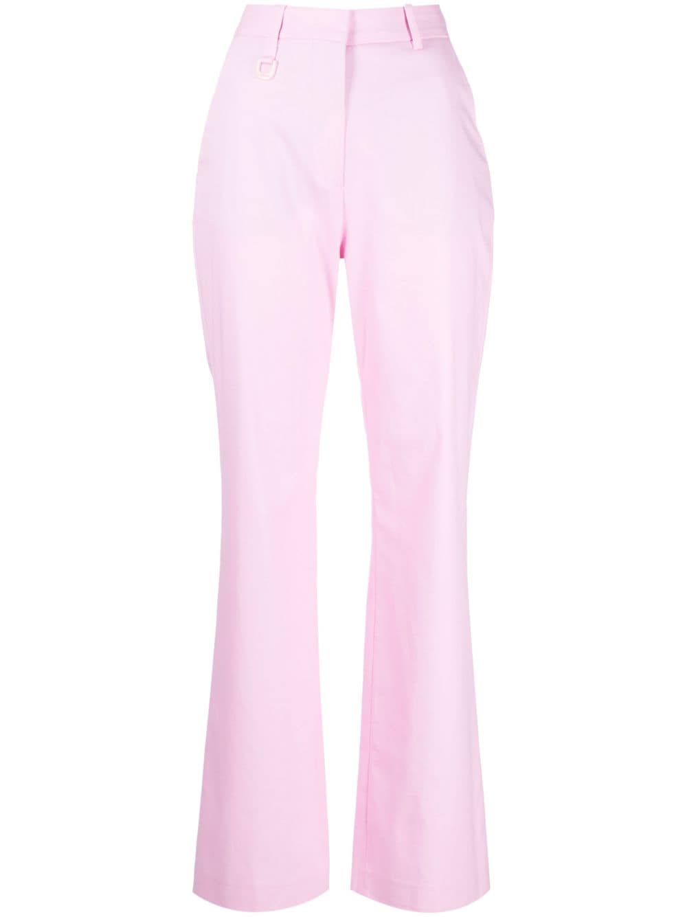 Vivetta High-waisted Flared-leg Trousers In Pink