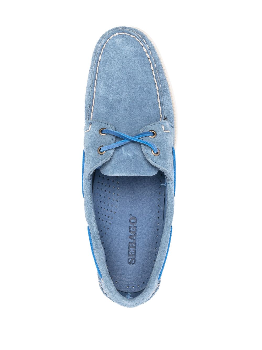 Shop Sebago Calf Suede Classic Boat Shoes In Blue