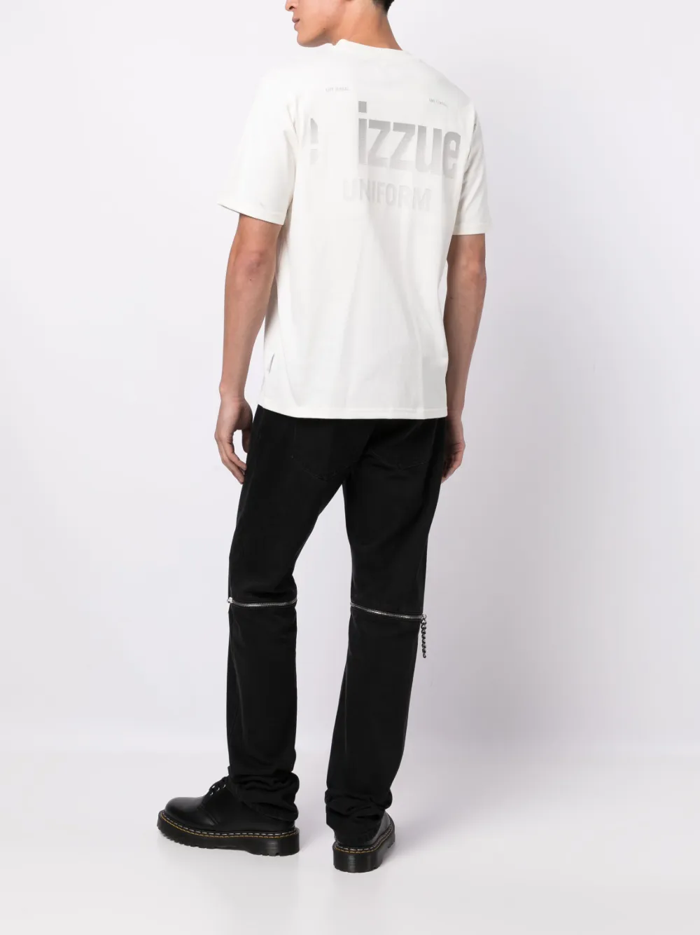 izzue T-shirt met logopatch - Wit