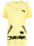 We11done graphic-print short-sleeve T-shirt - Yellow