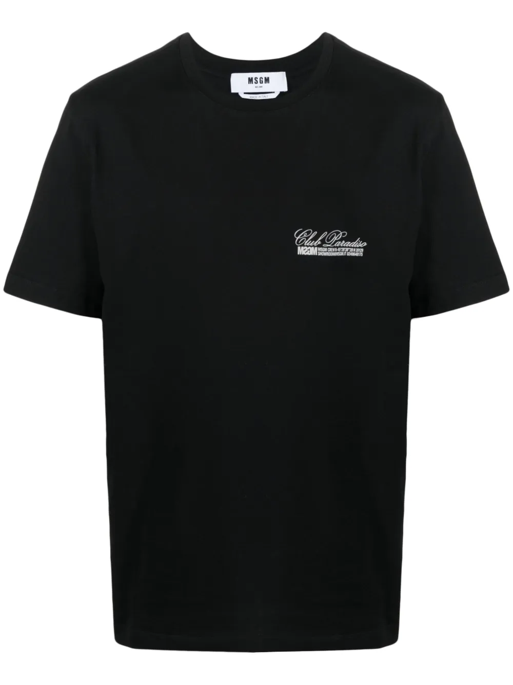 MSGM logo-print cotton T-shirt | Black | Image 1