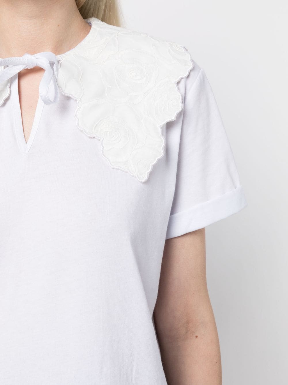 Shop Vivetta Short-sleeve Cotton Blouse In White