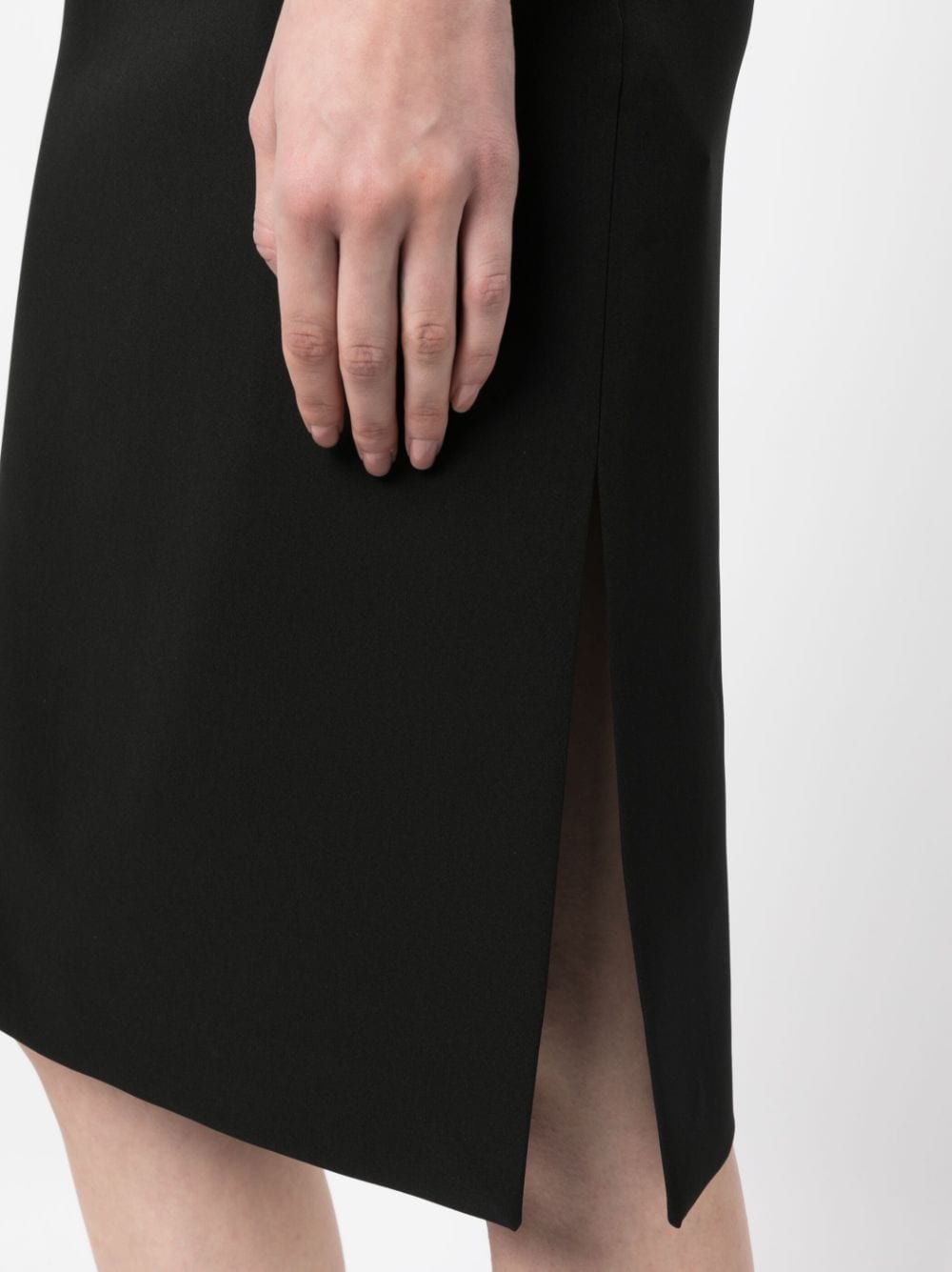 Shop Vivetta Slit Mid-length Pencil Skirt In Black