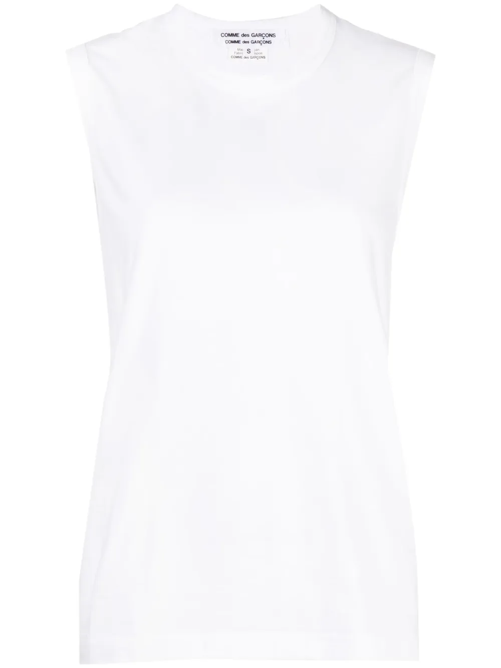 Comme Des Garçons Cotton Vest In White