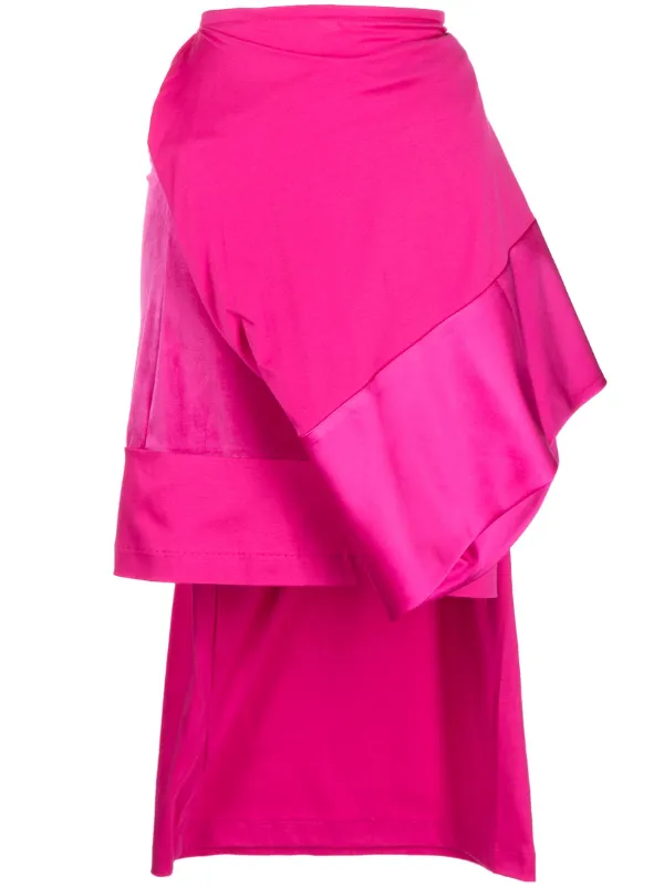 Undercover Asymmetric Midi Skirt Pink FARFETCH PH
