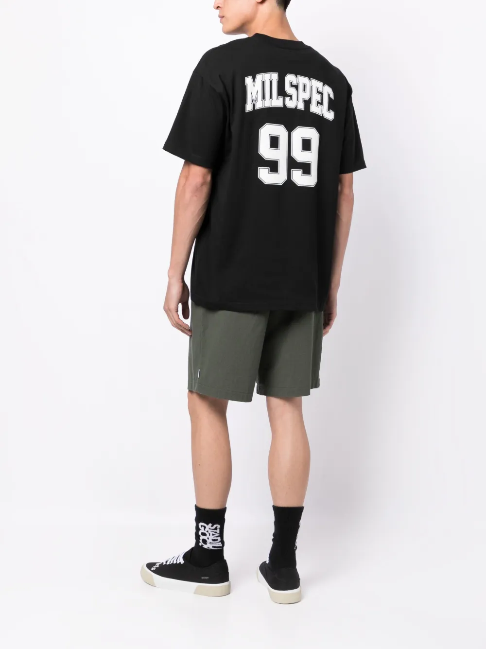 izzue T-shirt met logoprint - Zwart