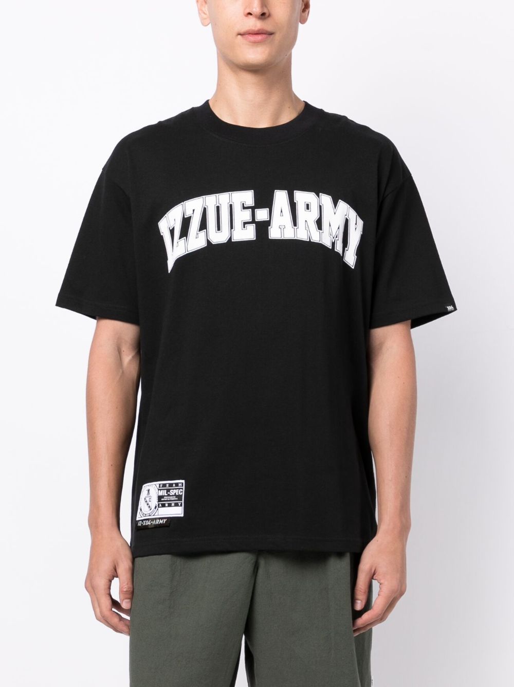 Shop Izzue Logo-print Cotton T-shirt In Black