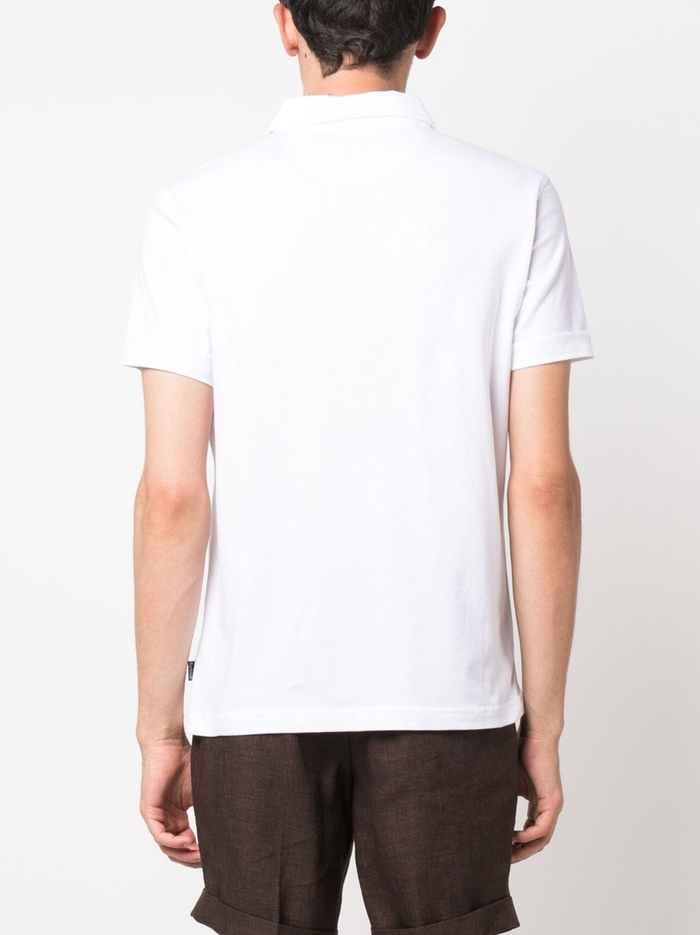 Shop Barbour Short-sleeve Polo Shirt In White
