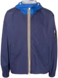 K-Way R&D drawstring-hood zip-up jacket - Blue