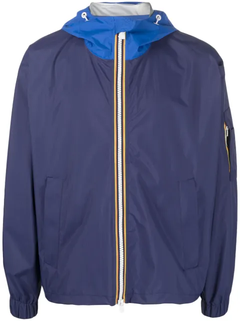 K-Way R&D drawstring-hood zip-up jacket 