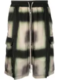 Rick Owens graphic-print drop-crotch shorts - Black