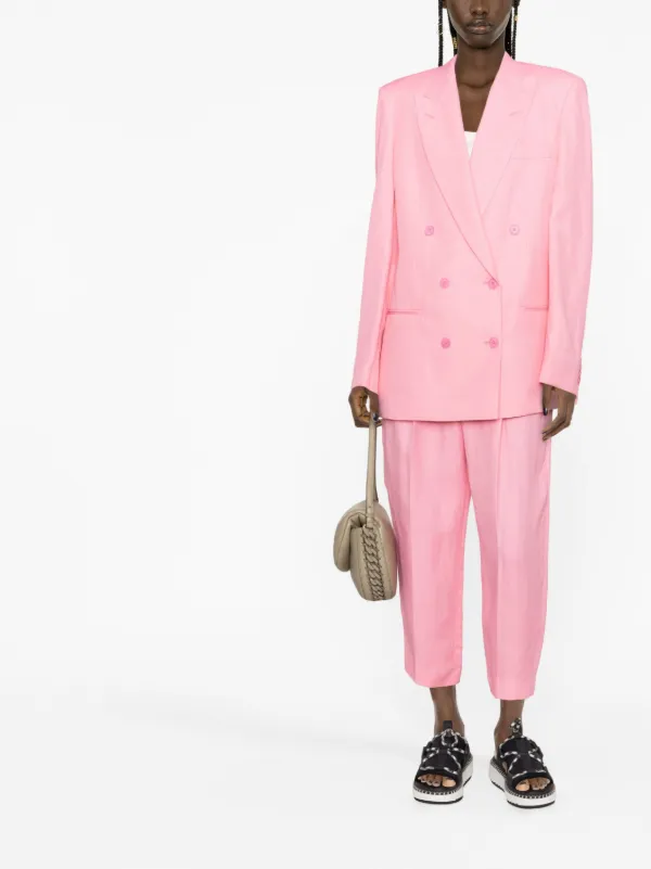 ジャケット Stella McCartney DOUBLE-BREASTED BLAZER (6500423_BU7661006) STELLA MCCARTNEY Oversized double-breasted striped wool