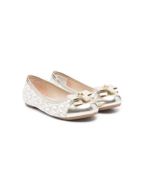 Michael Kors Kids monogram-print ballerinas