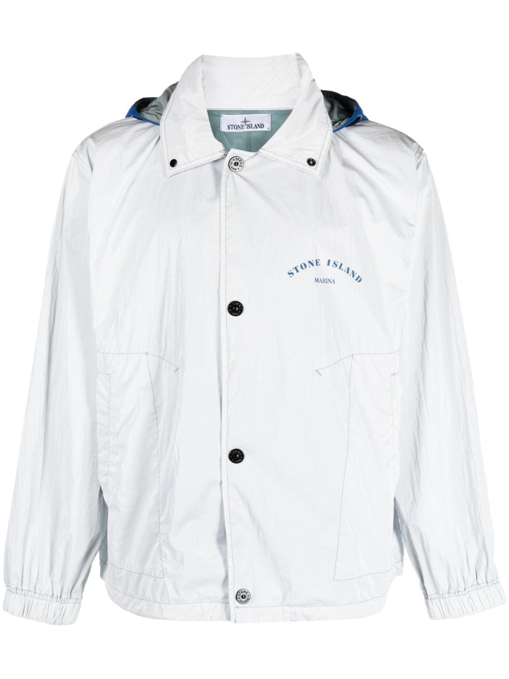 Stone Island Marina logo-print Hooded Jacket - Farfetch