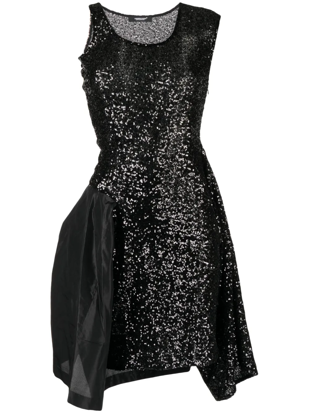 Undercover Glitter-detailled Midi Dress In Black
