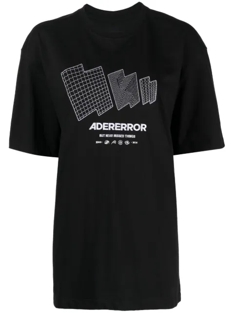 Ader Error logo刺绣T恤