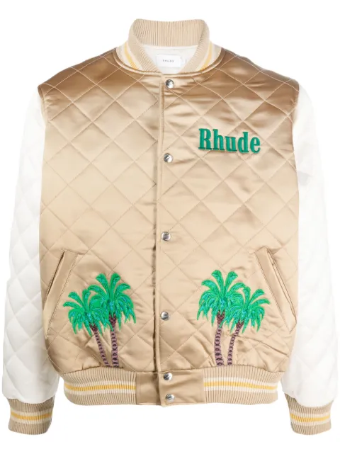 RHUDE 새틴 보머 재킷