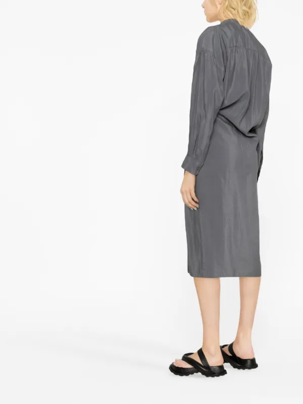 LEMAIRE ツイスト シャツドレス LEMAIRE Twisted シャツドレス | グレー | FARFETCH JP