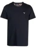 Barbour embroidered-logo cotton T-shirt - Blue