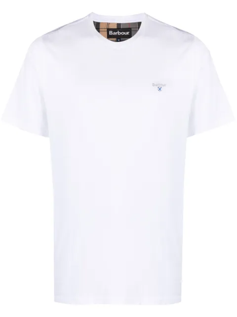 Barbour embroidered-logo cotton T-shirt