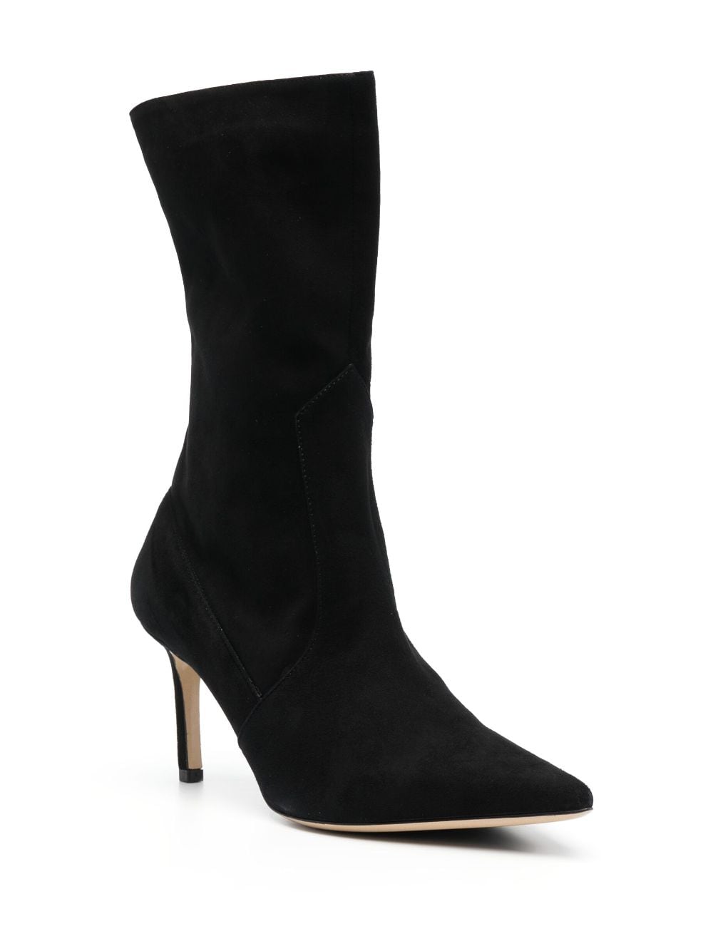 Shop P.a.r.o.s.h Stivale 80mm Leather Boots In Black