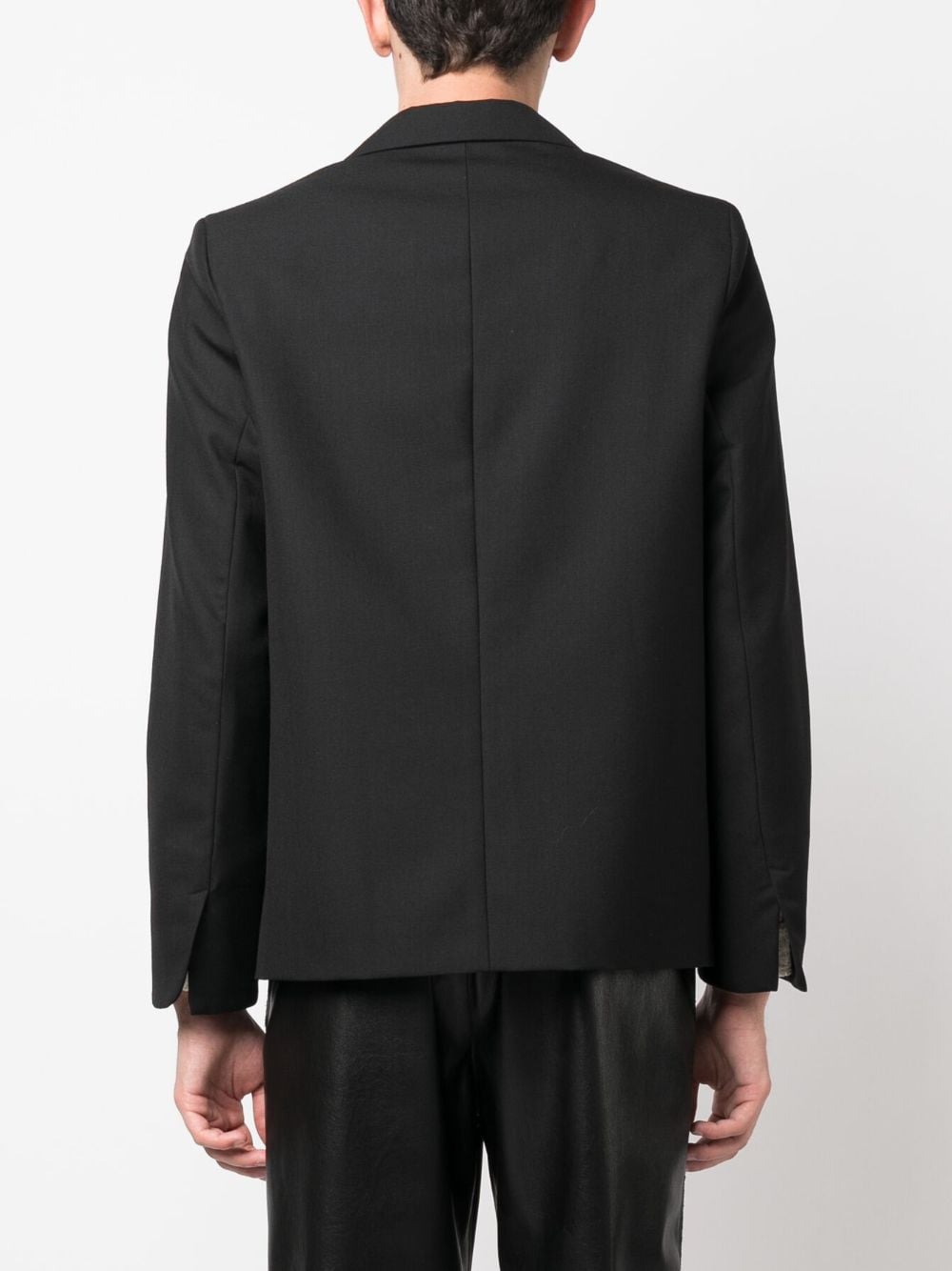 Shop Séfr Single-breasted Long-sleeve Blazer In Black