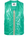 K-Way patent zip-up gilet - Green