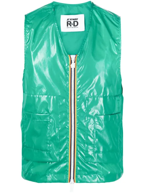 K-Way patent zip-up gilet 