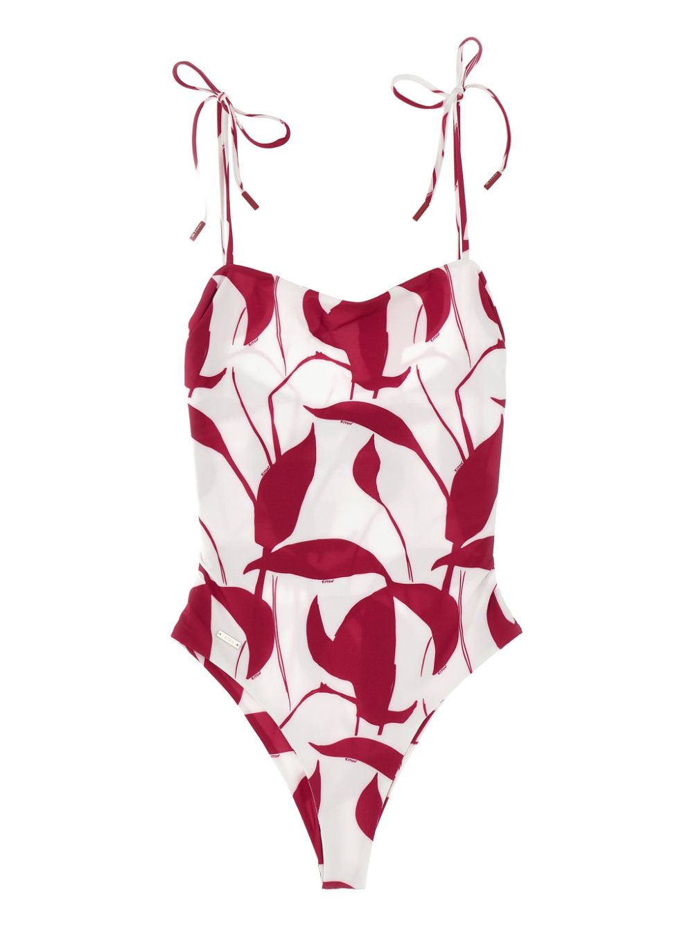 Calla-pattern swimsuit