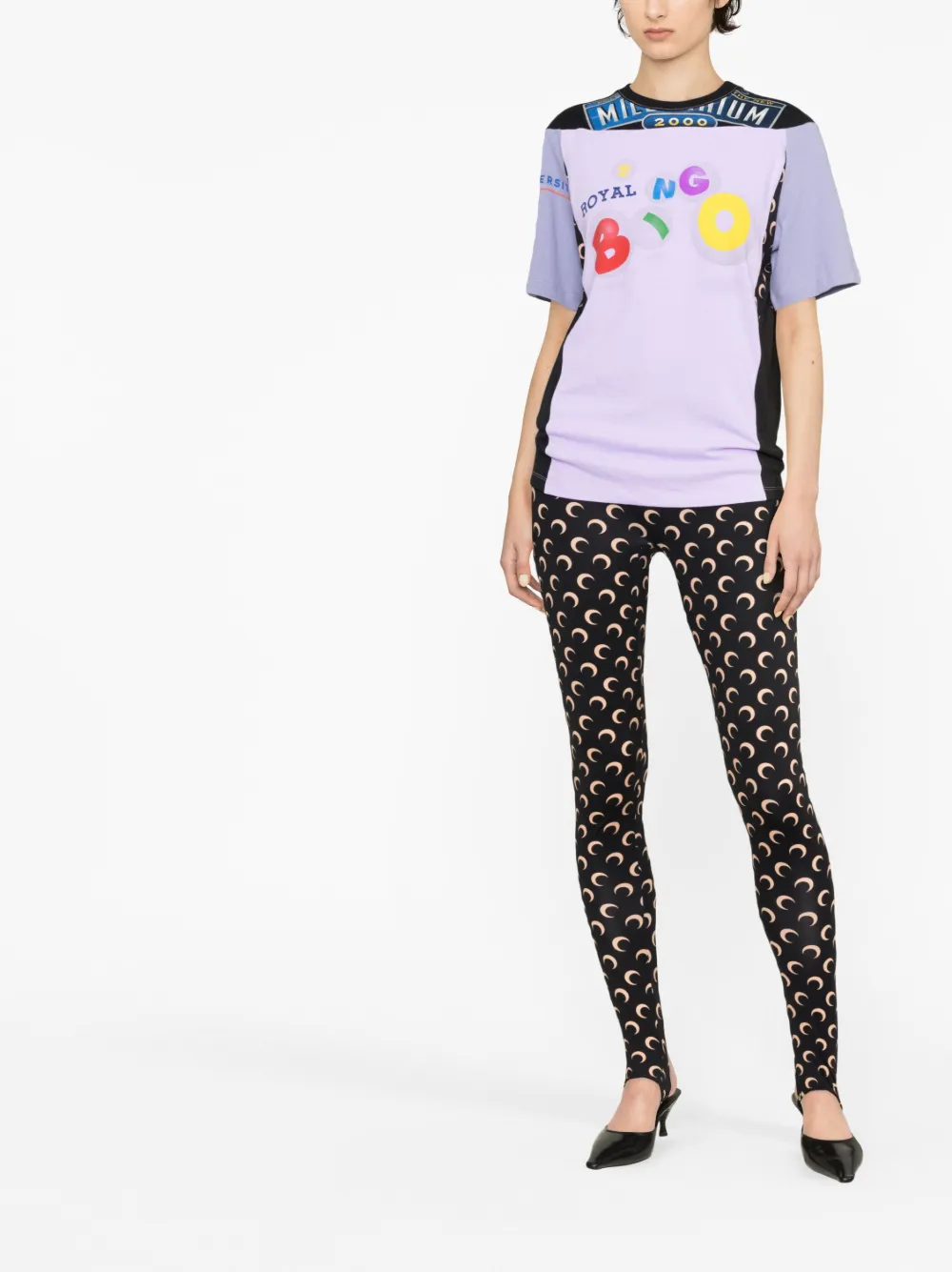 Marine Serre Katoenen T-shirt - Paars