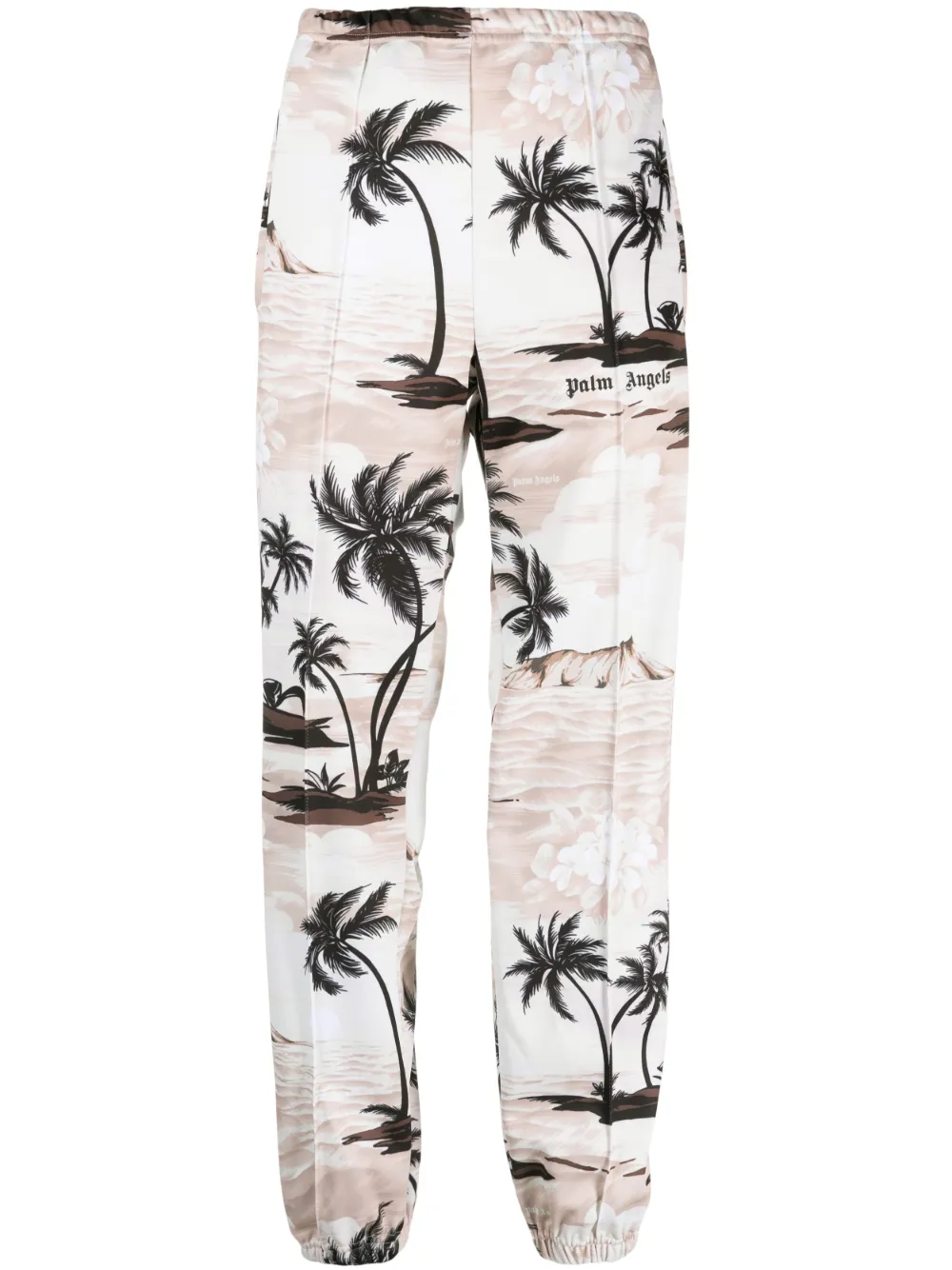 Palm Angels Kids Broek met print Beige
