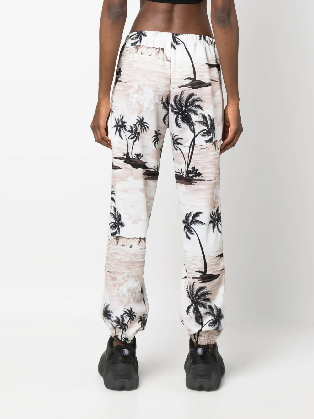 Palm Angels Kids Broek met print Beige