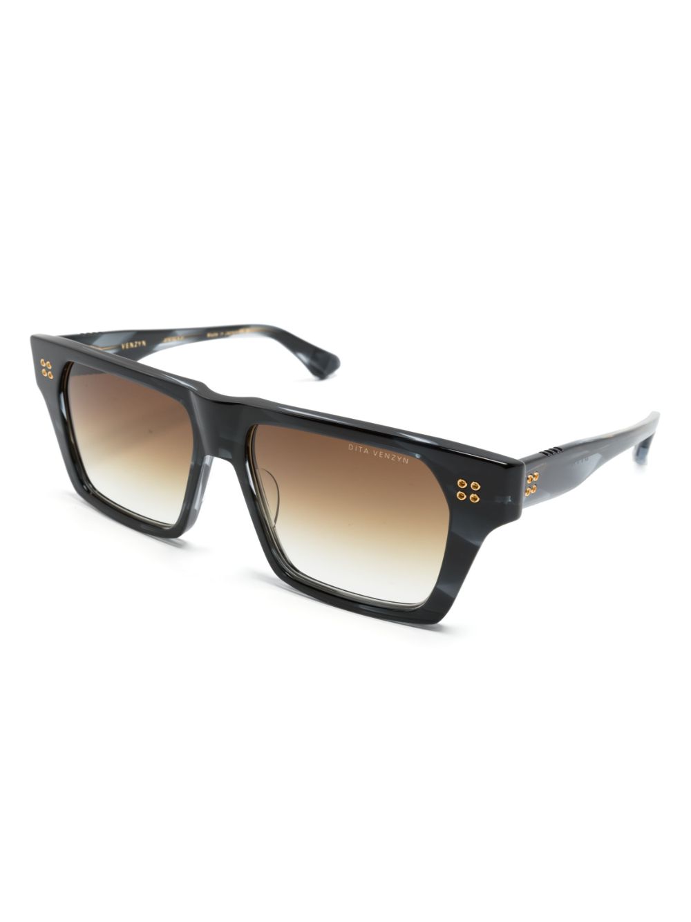 Dita Eyewear Venzyn rectangle-frame sunglasses - Zwart