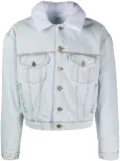 ERL faux-fur collar denim jacket - Blue