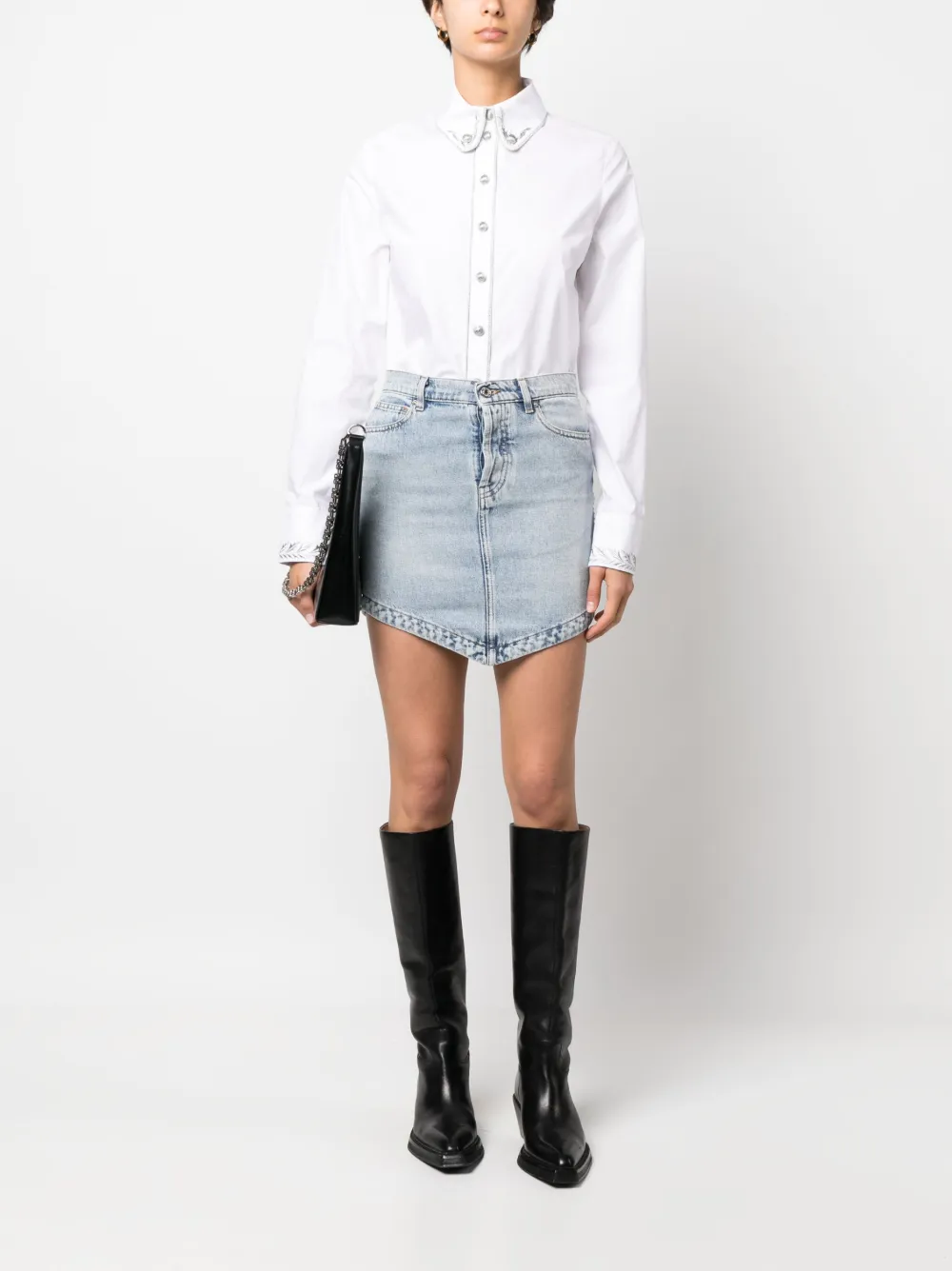 Paco Rabanne Blouse met contrasterende afwerking - Wit