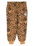 Mini Rodini leopard-print cotton track pants - Brown