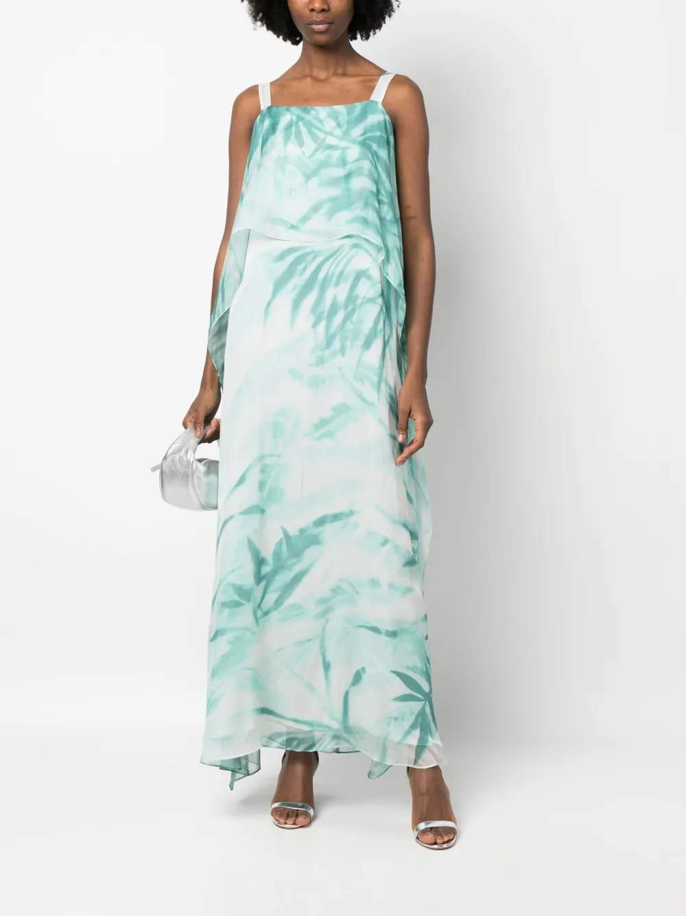 Antonelli Jurk met botanische print - Groen