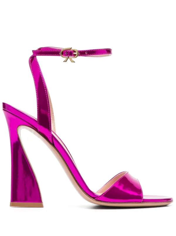 Pink heeled sandals clearance