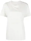 Maison Margiela Numbers-embroidered cotton T-shirt - White