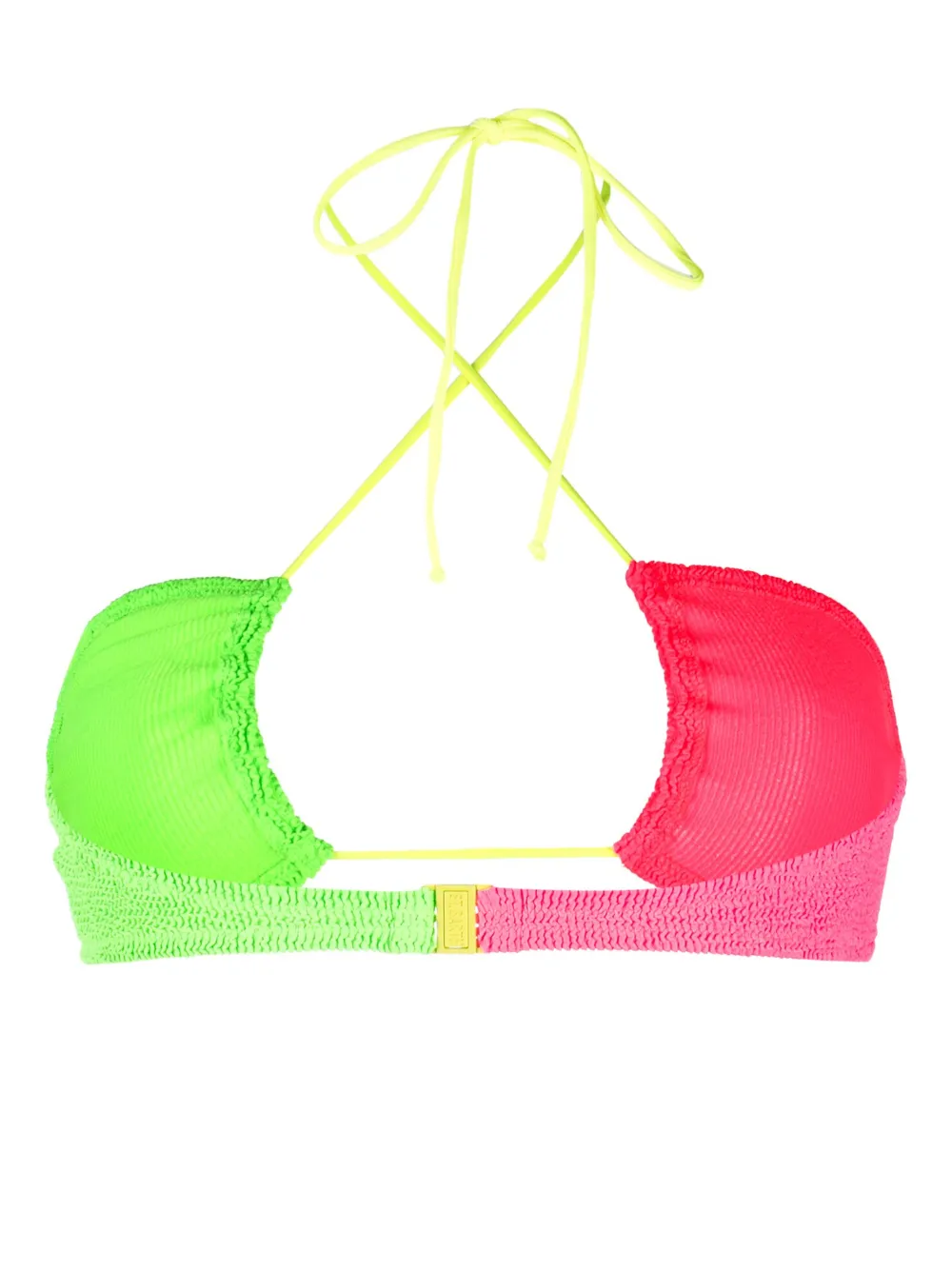 MC2 Saint Barth colour-block halterneck bikini top - Roze