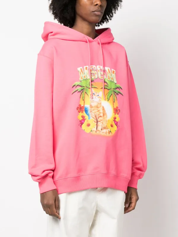 MSGM グラフィック パーカー | ピンク | FARFETCH JP