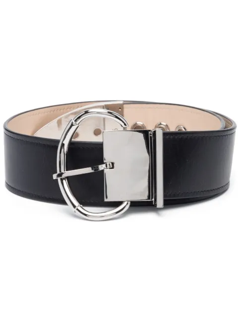 Rabanne oversized-buckle leather belt