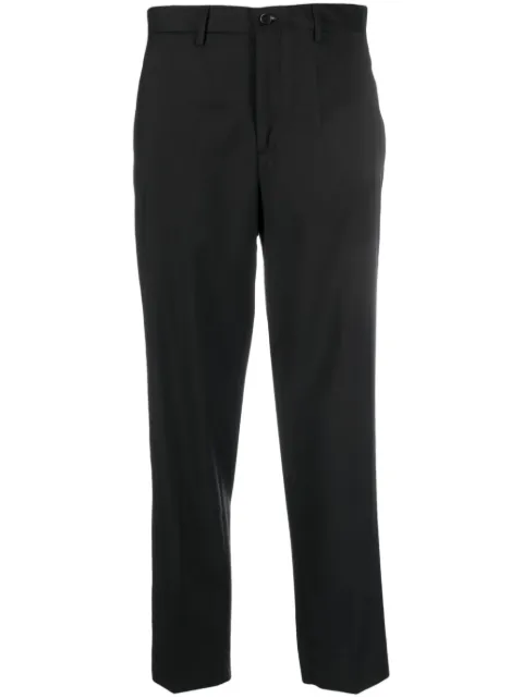 straight-leg cotton trousets