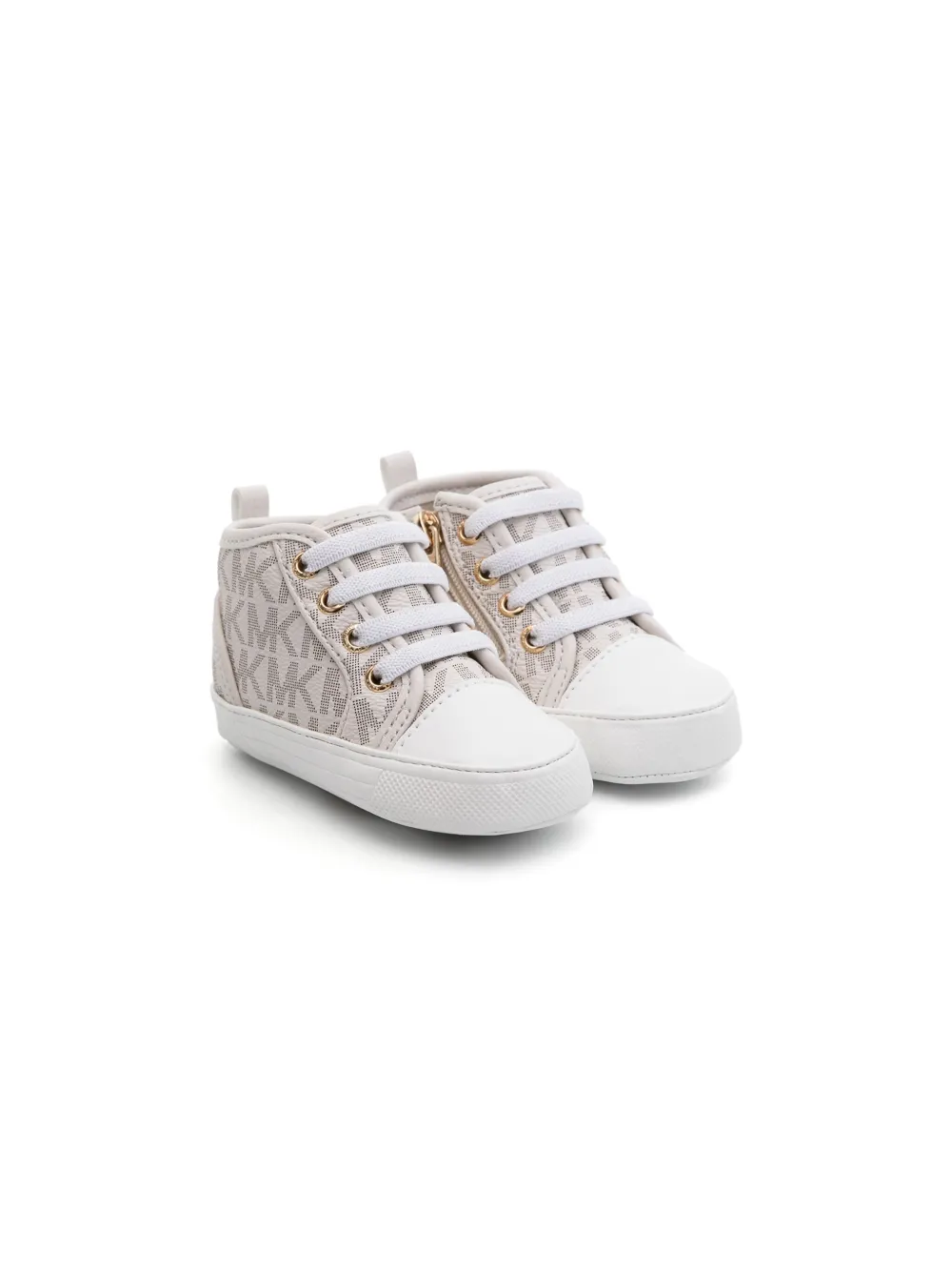 Michael Kors Kids monogram-print high-top sneakers Neutrals