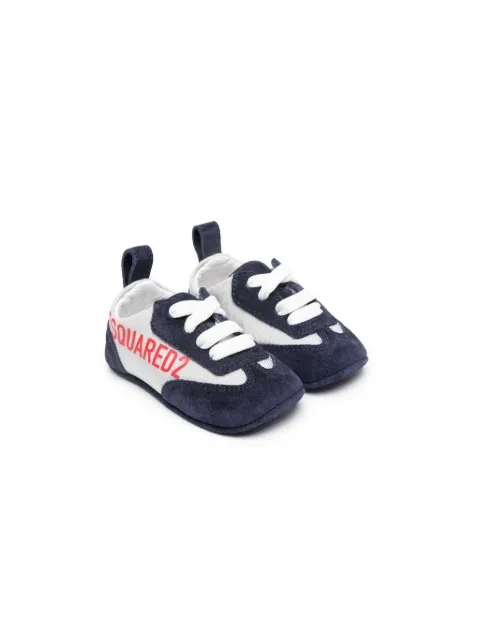 Dsquared2 Kids logo-appliqué suede sneakers