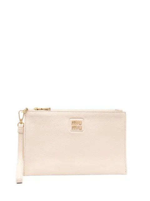 Miu Miu logo-lettering clutch bag